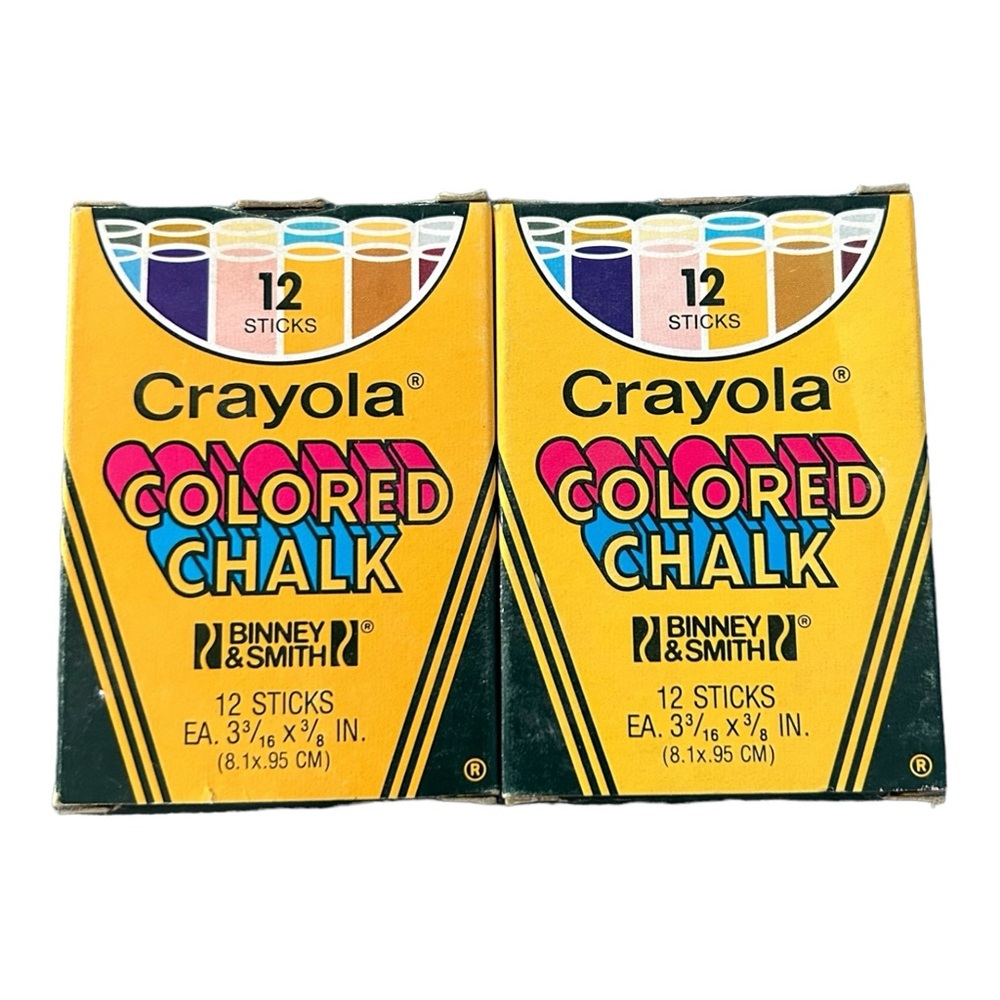 VTG Crayola Colored Chalk Lot of 2 NOS Binney & Smith 12 Sticks #816 Outdoors